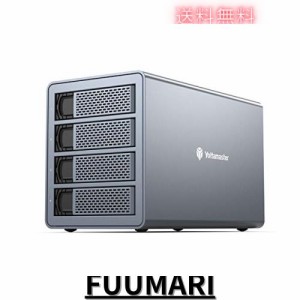 Yottamaster HDDケース 3.5インチ デイジーチェーン機能搭載 USB3.1 Gen.2 Type-C接続 4Bay ハードディスクケース 18TB×4台搭載可能 中