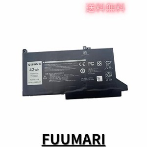 QISONG ノートパソコン 交換バッテリー DJ1J0 適用される Dell Latitude 7280 7290 7380 7390 E7480 E7490 PGFX4 ONFOH DJ1JO対応 高性能