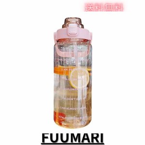 TSQIBU ボトル 水筒 2L 大容量 ポータブルストロースポーツウォーターボトル BPAフリー プラスチックウォーターボトル 大人 子ども アウ