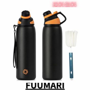 FJbottle 水筒 1リットル 真空断熱 スポーツボトル 保温 保冷 スポーツ飲料対応 1l すいとう 広口 洗いやすい ステンレスボトル マグボト