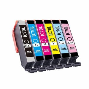 Epson用 エプソン IC6CL70L インクカートリッジ 6色セット さくらんぼ インク 対応機種：EP-306 EP-706A EP-805A EP-805AW EP-806AR EP-8