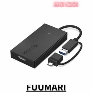 Plugable USB Type-C グラフィック変換アダプター、USB-C DisplayPort 用 Mac Windows 対応、最大解像度 1080p@60Hz の外部DPモニターを