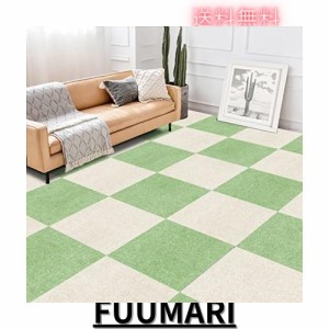 ジョイントマット タイルカーペット 夏用大判 HUIJIE フローリング カーペット 30x30 (約1.5畳) 30枚セット パズルマット 防音 消臭 洗え