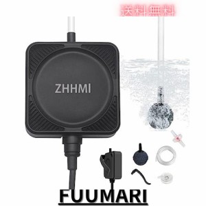 ZHHMl 水槽エアーポンプ 小型エアーポンプ 0.3L / Min空気の排出量 空気ポンプ 低騒音 効率的に水族館/水槽の酸素提供可能 (四角形 ブラ