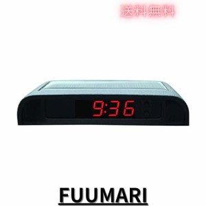 車用 デジタル時計 車載時計 ソーラー電子時計 4in1 時計 時刻 日付 温度 車の時計 デジタル温度計 24時間 夜光 多機能 高精度 電子時計 