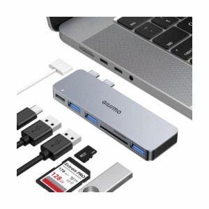 GIISSMO Macbook ハブ Macbook Air ハブ M2 Macbook Pro USB Type C ハブ 6-IN-2 USB-C ハブ (サイズ改良) PD充電ポート USB3.0ポート SD