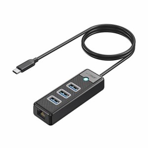 ORICO USB C ハブ 3.0 有線LANアダプター タイプc→3×USB3.0 Aポート+ ギガビットイーサネット RJ45 1000Mbps高速通信 5Gbpsデータ転送 