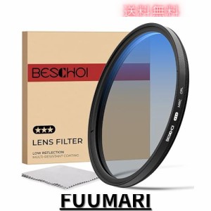 Beschoi 58mm PLフィルター 円偏光フィルター HD光学ガラス 30層ナノコーティング偏光フィルム コントラスト強調 反射除去 グレア低減 超