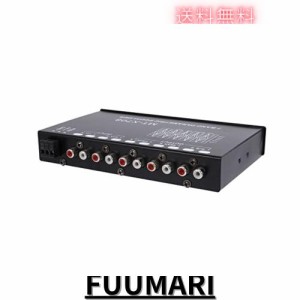 Dovhmoh 7バンドカーオーディオイコライザー、調整可能な7バンドEQカーアンプグラフィックイコライザー、CD/AUX入力選択スイッチ付き、ブ