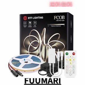 BTF-LIGHTING FCOB COB LEDテープライト 高密度 フレキシブル LEDテープライト 5M 336LEDs/m 昼白色 4000K 幅8mm ストリップライト APP R