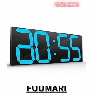 Soulitemデジタル時計 led 文字大きく見やすい 大型 壁掛け 時計 卓上置き時計 調整可能な明るさ 掛け時計 温度 湿度 カレンダー 秒読み 