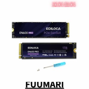 Ediloca EN600 PRO SSD 1TB PCle 3.0x4 NVMe M.2 2280 最大読込: 3500MB/s 最大書込：3000MB/s 内蔵SSD SLC キャッシュ 3D NAND TLC グラ