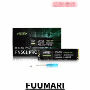 Fikwot FN501 Pro 250GB NVMe SSD M.2 2280 PCIe Gen3 x4 内蔵 SSD グラフェン冷却ステッカー付き 最大 2800MB/s SLC キャッシュ 3D NAND