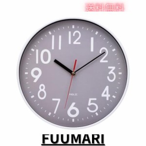 掛け時計 電波 静音 壁掛け時計 北欧 おしゃれ 時計 壁掛け 見やすい 30cm アナログ 夜間秒針停止 シンプル (ライトグレー)