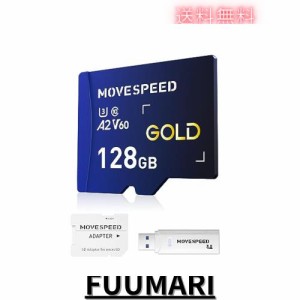 MOVESPEED V60 マイクロsdカード 128GB 超高速 MicrosdXC Nintendo Switch SDカード 読込速度170MB/S 書込み速度100MB/S 8K 4K UHD撮影対