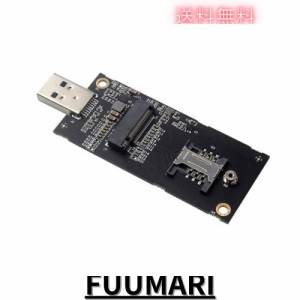 Cablecc Key-B M.2 NGFF WWAN - USB 3.0アダプターライザーカード SIMスロット付き 3G/4G/5G LTEワイヤレスモジュールモデムカード用