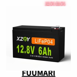 XZNY 12V 6Ah リン酸鉄リチウムイオンバッテリー 充電式バッテリー LiFePO4ディープサイクルバッテリー 5000回以上のサイクル寿命 10A BM