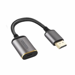 ELUTENG USB C メス から HDMI オス 変換ケーブル 4K@60Hz 2K@144Hz Thunderbolt 3 4対応 USB Type C 入力 HDMI 出力 変換アダプター USB