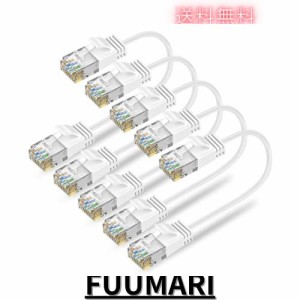 Ankuly Cat6A LANケーブル 短いランケーブル 0.15m 24本セット RJ45コネクタ 10Gbps サーバー 企業様向け 業務用 有線ケーブル ホワイト 