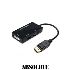 CableDeconn DisplayPort HDMI VGA DVI 変換 アダプター 最大解像度1920X1080P対応 DP HDMI VGA DVI 変換ケーブル 3in1 多機能 変換ハブ 