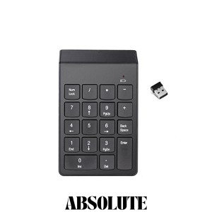 BigFox テンキーボード 2.4GHz USB ワイヤレス 数字キーボード 18キー ナンバーパッド 小型 持ち運び便利 ノートパソコン タブレットPC 