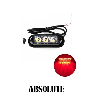 TASWK 3-LED電球は、トラック車のためのストロボを点滅させる車両の防水緊急グリルライト（赤）