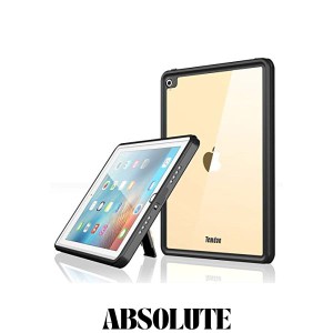 Temdan iPad Pro 9.7/ Air2 防水ケース 完全防水IP68規格 耐衝撃 衝撃吸収 薄型軽量 全面保護アイパッドカバー スタンド機能 ストラップ