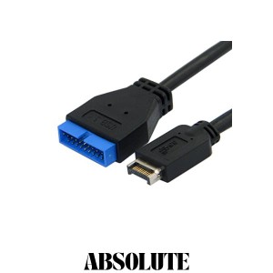 Cablecc USB 3.1 フロントパネルヘッダー USB 3.0 20ピンヘッダー延長ケーブル 20cm ASUS マザーボード用