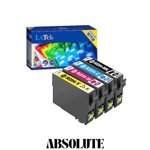 【LxTek】RDH-4CL 互換インクカートリッジ エプソン(Epson)用 RDH リコーダー インク 4色セット(合計4本) 大容量/説明書付/残量表示/個包