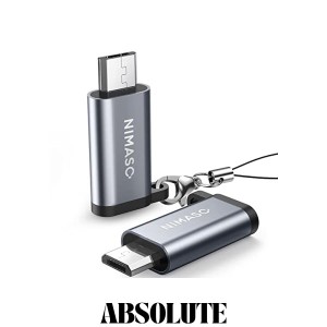 NIMASO マイクロUSB変換アダプター【56kΩレジスタ搭載 2個入り】microusb 変換 type-c マイクロ USB 変換コネクタ Xperia、Galaxy、Nexu