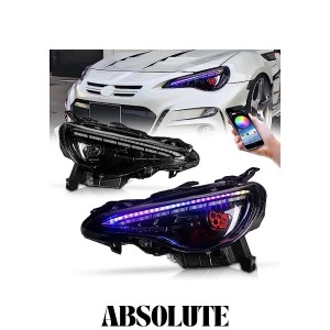 GOESトヨタ86ヘッドライト スバル BRZ ヘッドライト 全LED 純正HID ハロゲン車 適用 HIDバルブ無料付き シーケンシャル仕様 流れるウイン