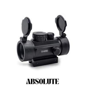 Trirock タクティカルレッド/グリーンドットサイト1×40RD 20ｍｍ/10mmレールマウント対応光学照準器 レッド/グリーン各5段階調整可能 (