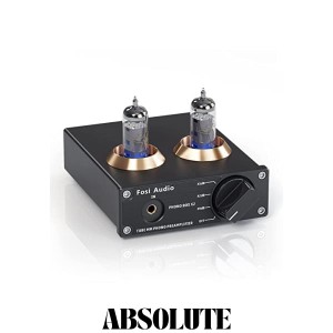 Fosi Audio BOX X2 プリアンプ MM ターンテーブル 6A2真空管 フォノプリアンプ ゲイン ギア付き ミニ ステレオ オーディオ Hi-Fi プリア