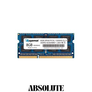 8GB DDR3 RAM DDR3 1600 8GB PC3L-12800S DDR3L Sodimm 2Rx8 1.35V/1.5V CL11 ノートブック RAM メモリ ノートパソコン用