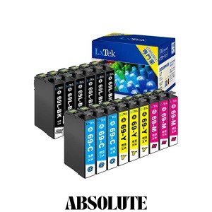 【LxTek】IC4CL69 互換インクカートリッジ エプソン(Epson)用 IC69 砂時計 インク 4色セット*3+黒3本(合計15本) 大容量/説明書付/残量表