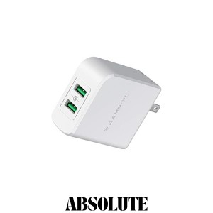 Rampow USB急速充電器 android 充電器【39W/QC 3.0対応/2ポート/PSE認証済】usb 充電器 折りたたみ式プラグ搭載 iPhone/iPad/Galaxy S9/ 