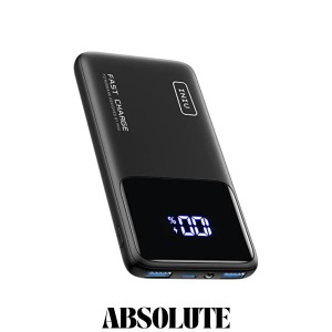 INIU モバイルバッテリー 10500mAh (大容量 急速充電 軽量 薄型)【22.5W PD3.0 QC3.0 内蔵スマホホルダー PSE認証済 低電流モード搭載 LC