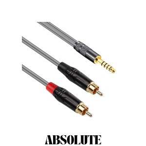 ipovoq 4.4mm 2RCA バランス RCA ケーブル オーディオケーブル RCAオス 変換 ケーブル 0.5M TA-ZH1ES PHA-2A ヘッドホンアンプ に対応 単