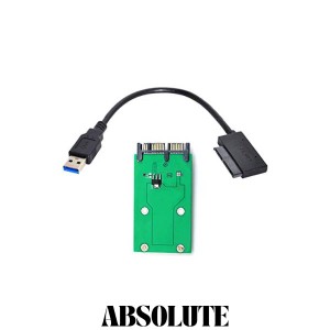 Xiwai USB 3.0 - mSATA 50ピン SSD ＆ 1.8インチ Micro SATA 7+9 16ピン アダプター アドオンカード PCBA