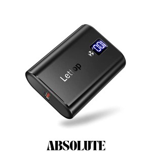 Lettop モバイルバッテリー 10000mAh 大容量 小型 軽量 【18W PD対応/USB-A+USB-C 2ポート/QC3.0搭載】 スマホ充電器 LCD残量表示 旅行/