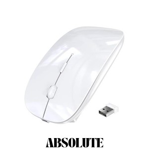 ワイヤレスマウス Bluetooth マウス 2.4GHz 光学式 3DPIモード 充電式(White)