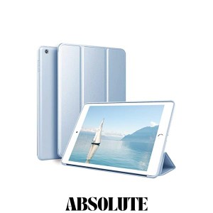 KenKe 新型 iPad 9.7 インチ 2017/2018 ケース 超軽量 柔らかいシリコン PU材質カバー 3段階折り畳み可 スタンド マグネット付き 自動ス