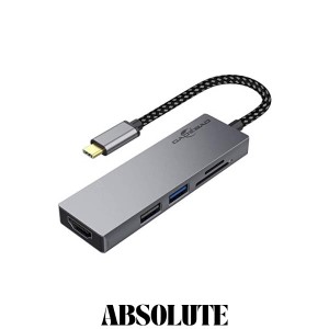 USB C ハブ アダプタ 5-in-1 4k hdmi GADEBAO マルチポート usb ハブ type-c【4K HDMI出力+USB3.0/2.0ポート+SD＆TFカード スロット搭載