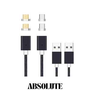 ZRSE(ザスイ) 第五世代 充電ケーブル マグネット 急速充電 データ転送 Micro USB/phone/Android 2in1ケーブル 磁石 端子 コネクタ脱着 断