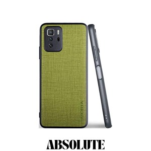 AIORIA Xiaomi Poco X3 GTケース 生地パターンレザー高級完全に保護純色スマホケースXiaomi Poco X3 GT 5G (Green)