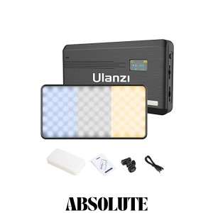 Ulanzi VL200 LEDビデオライト 撮影用 2500K-9000K 無段階調光 撮影照明 Type-C 充電式 小型 軽量 超薄型 持ち運び便利 5000mAh ミニ 商
