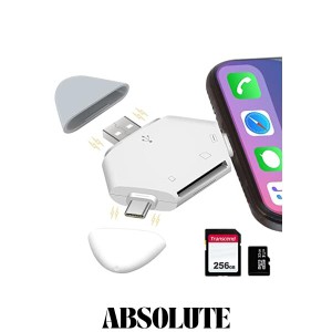 NN.ORANIE メモリカードリーダー 3in1 USBマルチカードリーダー TF/SD読取 USB/Lighting/TYPE-C/PC/Macbook/iPhone/iPad/Android 多機種