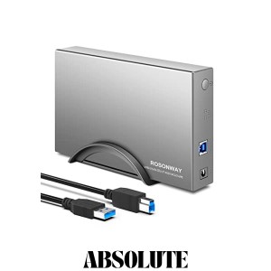 ROSONWAY HDD ケース 3.5インチUSB3.0 外付けハードディスクアルミ製 ドライブケース SATA接続 最大16TBをサポートUASP 自動スリープ機能