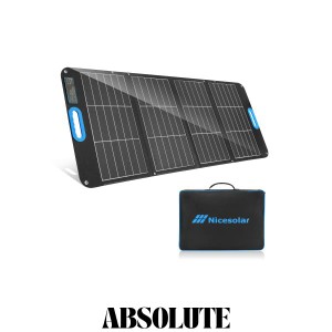 Nicesolar 折りたたみ式 ソーラーパネル 100W 折り畳み式 太陽光パネル ソーラーチャージャー 24.3%高効率 ETFE 単結晶 逆電流防止 USB出