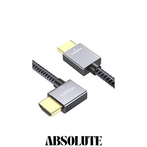 XAOSUN HDMI ケーブル 2M 4K 60Hz L字型 HDMI2.0規格 L型左向き90度 14 16 インチMacbook Pro 2021 Mac Studio 2022 PS5 PS4 PS3 Xbox Ni